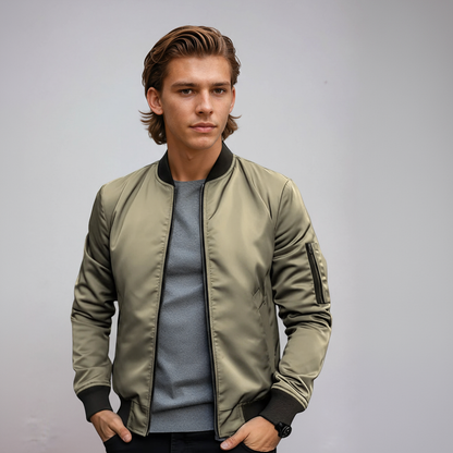 MILO – Heren bomberjack met moderne pasvorm en sportieve look - Glamorix