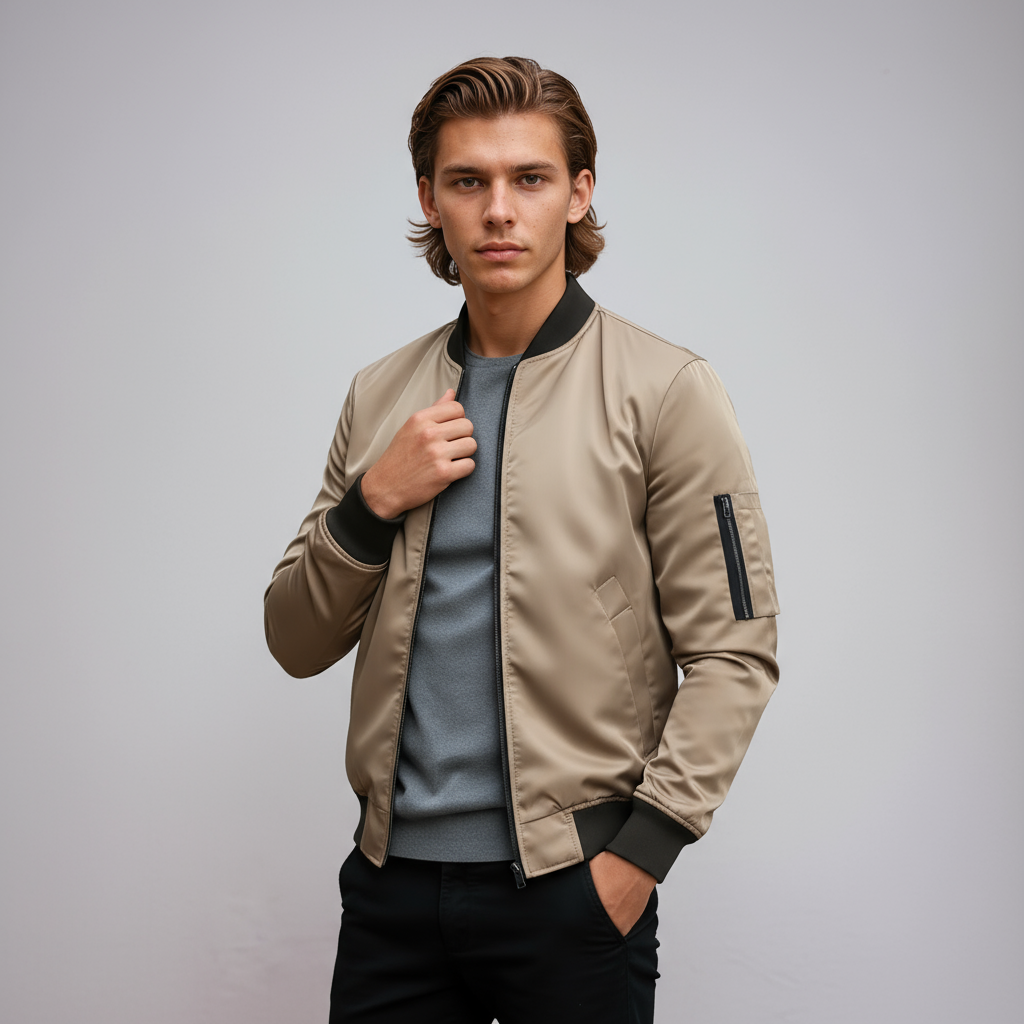 MILO – Heren bomberjack met moderne pasvorm en sportieve look - Glamorix