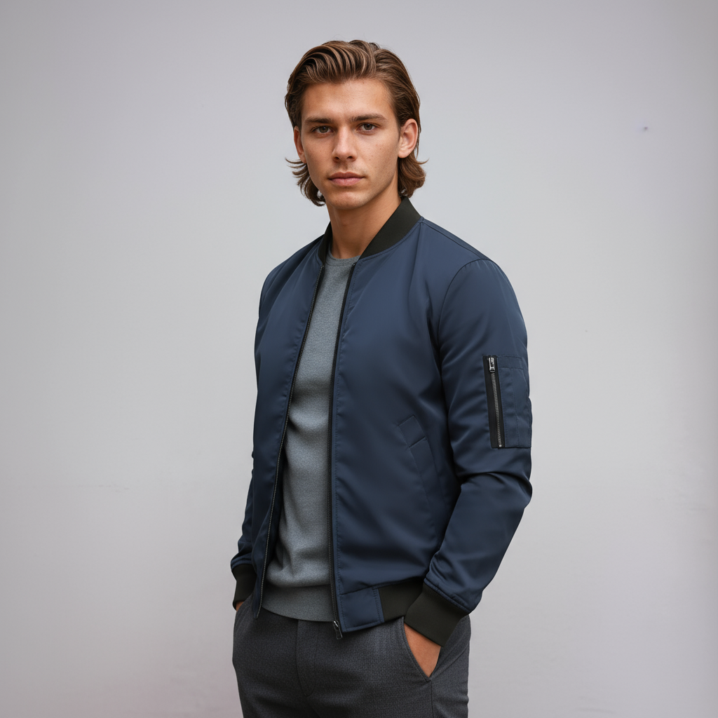 MILO – Heren bomberjack met moderne pasvorm en sportieve look - Glamorix