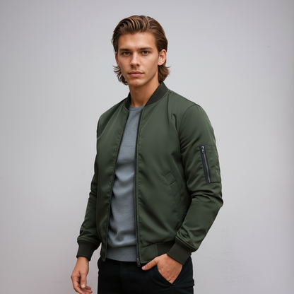 MILO – Heren bomberjack met moderne pasvorm en sportieve look - Glamorix