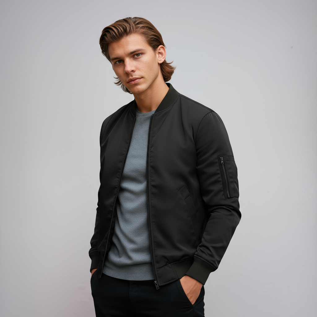 MILO – Heren bomberjack met moderne pasvorm en sportieve look - Glamorix