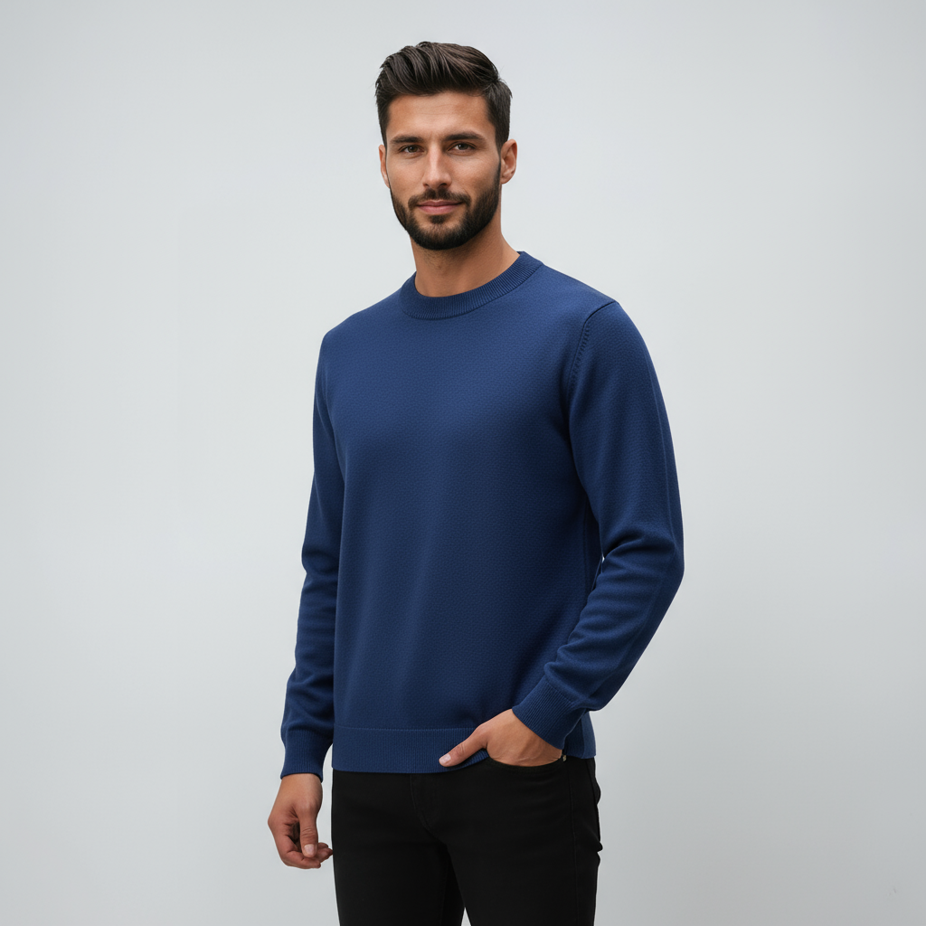 LUCA – Heren trui met ronde hals en minimalistische stijl - Glamorix