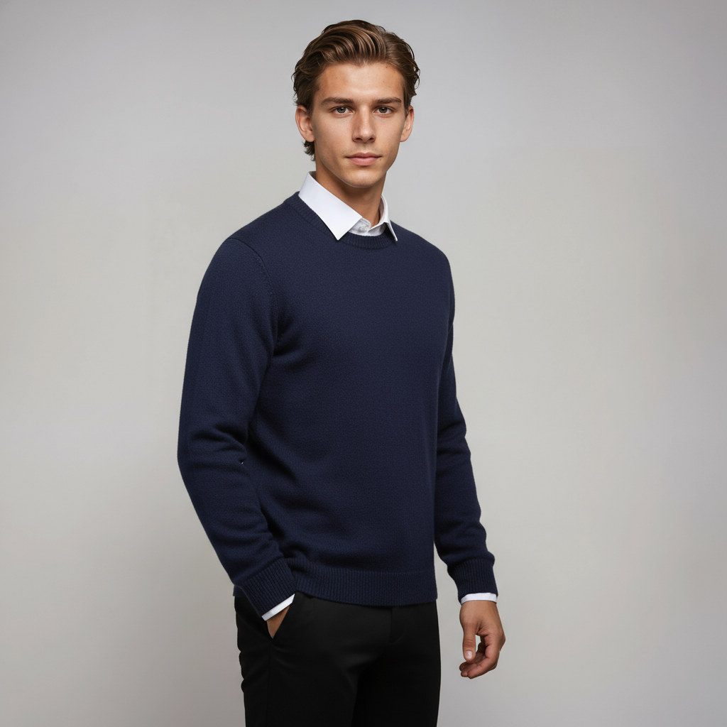 NOAH – Heren trui met crewneck en tijdloze pasvorm - Glamorix