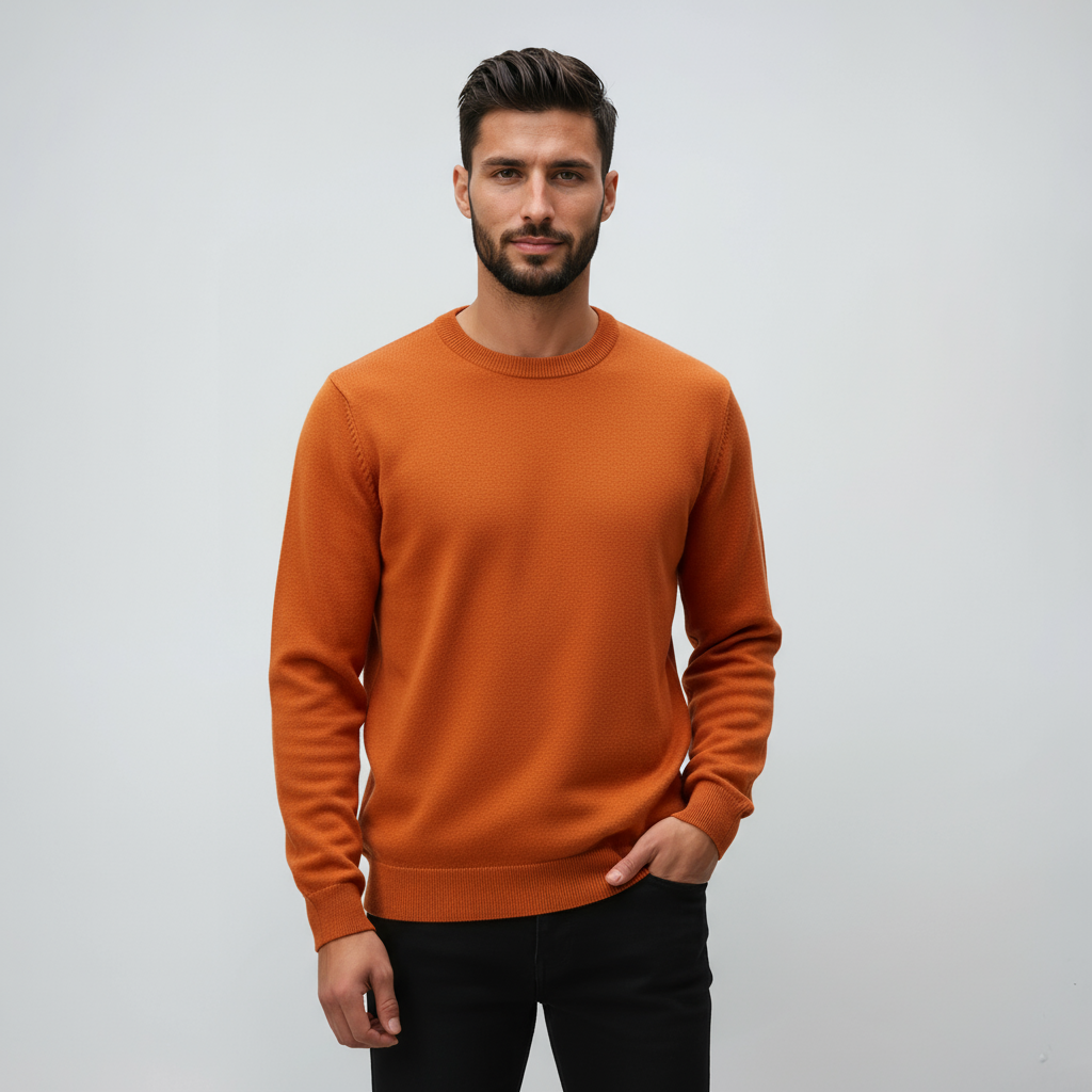 LUCA – Heren trui met ronde hals en minimalistische stijl - Glamorix