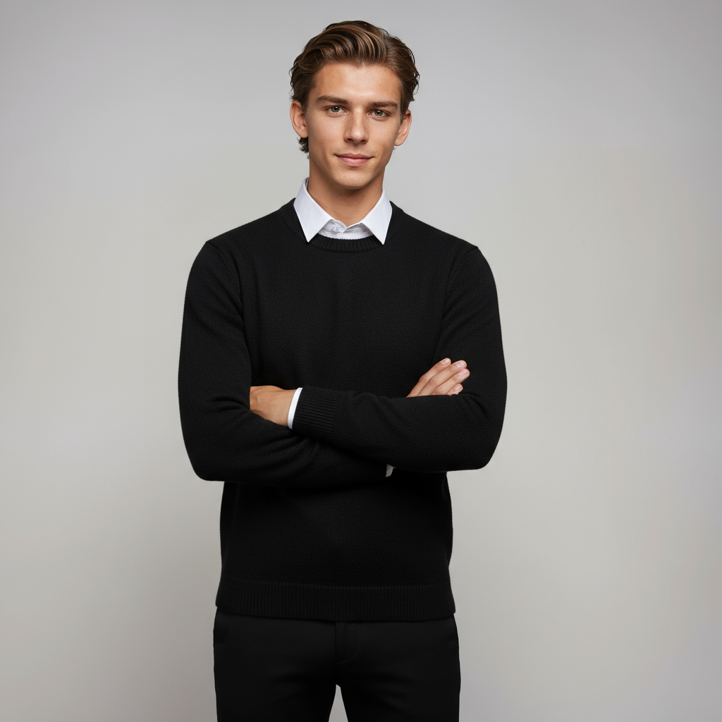 NOAH – Heren trui met crewneck en tijdloze pasvorm - Glamorix