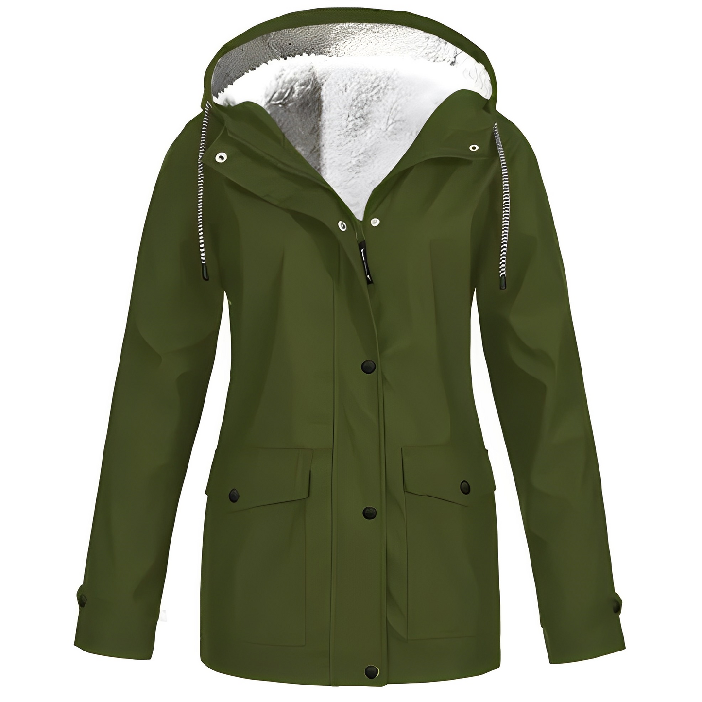 Regenjas met fleecevoering voor dames, duurzame polyesterstof biedt comfort en warmte, waterafstotend – NEOVARA - Glamorix