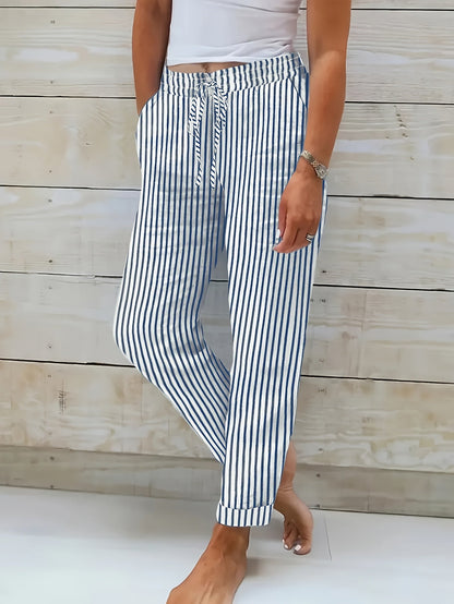 Stijlvolle gestreepte broek met ultiem comfort – LINA