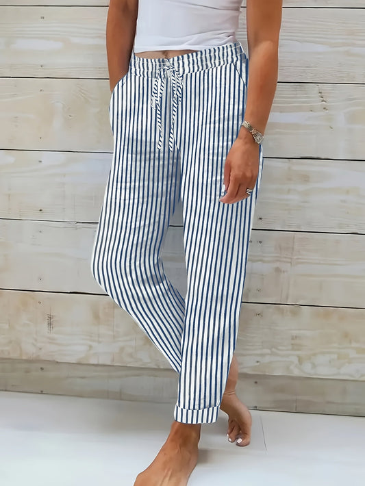 Stijlvolle gestreepte broek met ultiem comfort – LINA