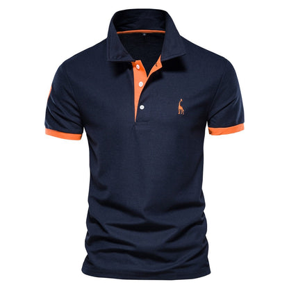 ORION – Slim fit poloshirt met contrasterende details voor een moderne, verfijnde look