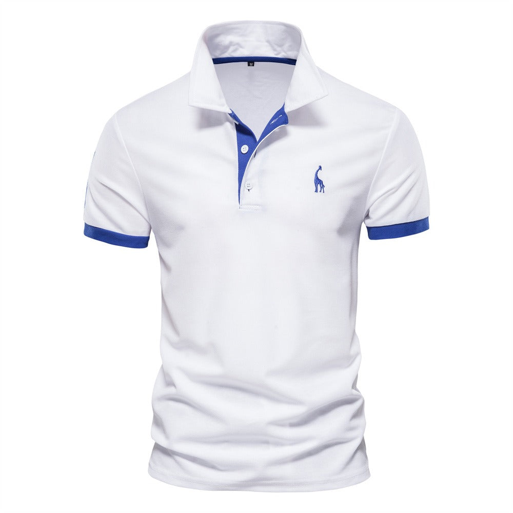 ORION – Slim fit poloshirt met contrasterende details voor een moderne, verfijnde look