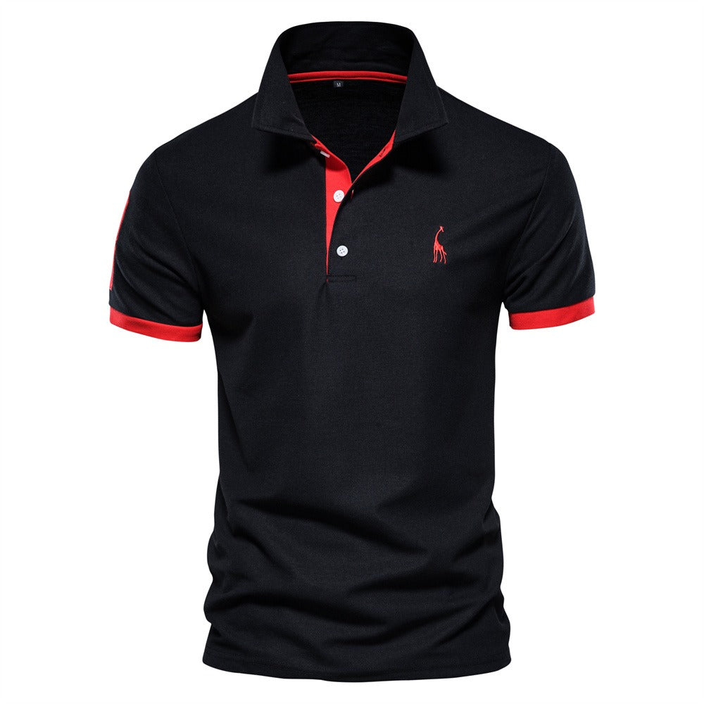 ORION – Slim fit poloshirt met contrasterende details voor een moderne, verfijnde look