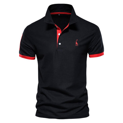 ORION – Slim fit poloshirt met contrasterende details voor een moderne, verfijnde look