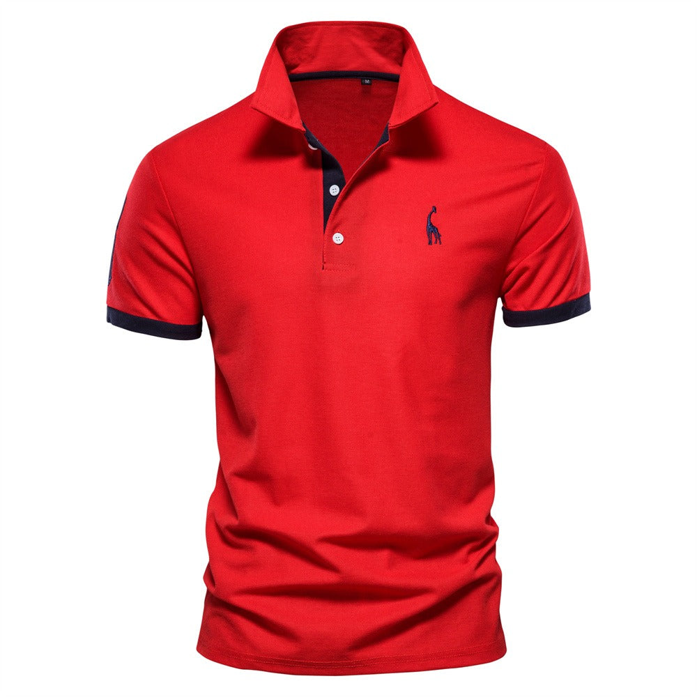 ORION – Slim fit poloshirt met contrasterende details voor een moderne, verfijnde look