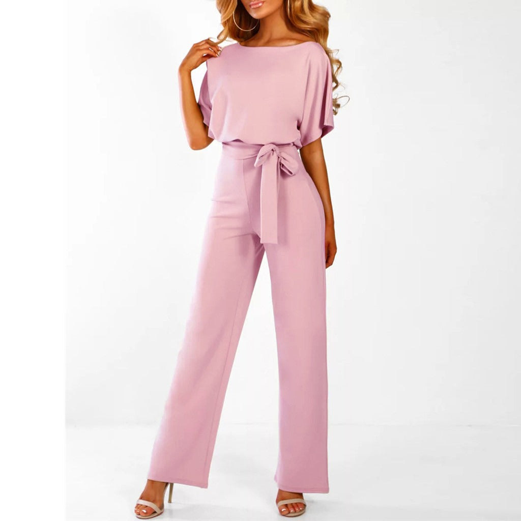 Stijlvolle Jumpsuit met Elegante Pasvorm voor Vrouwen - Agnella - Glamorix