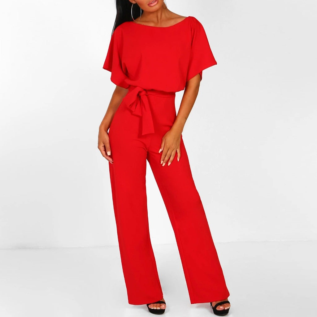 Stijlvolle Jumpsuit met Elegante Pasvorm voor Vrouwen - Agnella - Glamorix