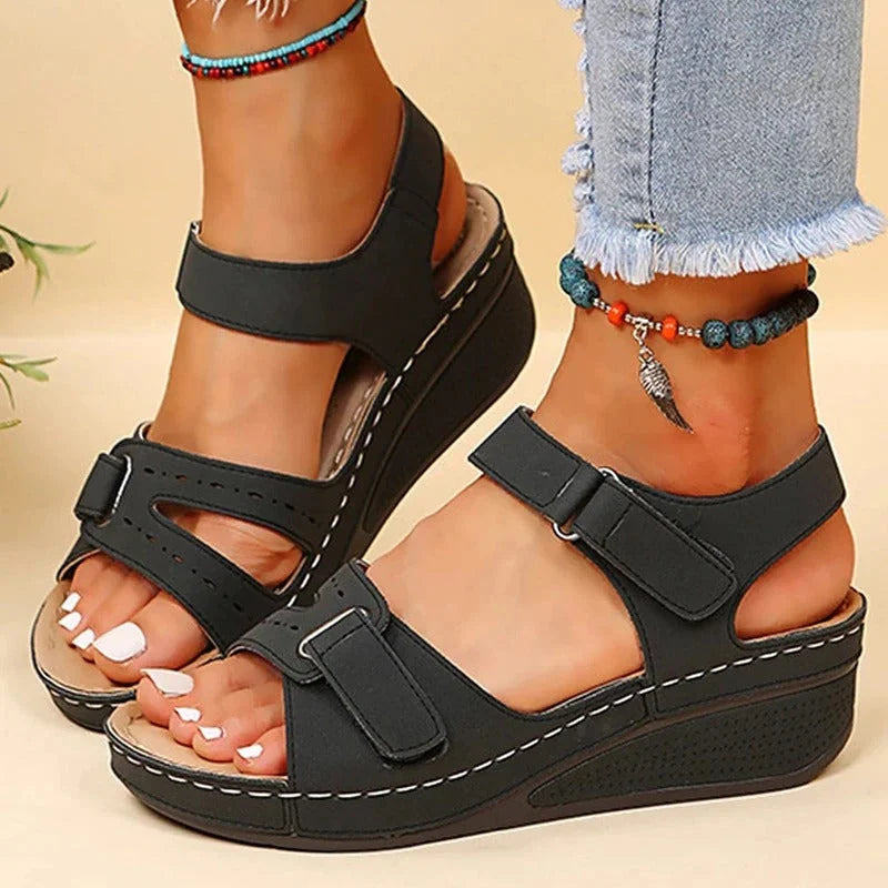 Orthopedische dames sandalen met stijlvol design en voetondersteuning – LioraSteps - Glamorix