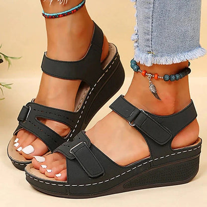 Orthopedische dames sandalen met stijlvol design en voetondersteuning – LioraSteps - Glamorix