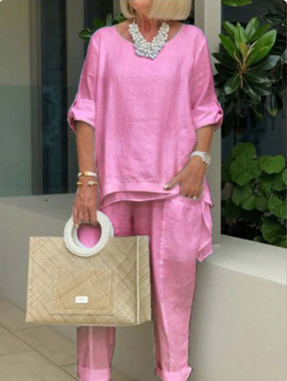 Comfortabele dames set van 2 delen met losse pasvorm – LivanaFlow Set - Glamorix