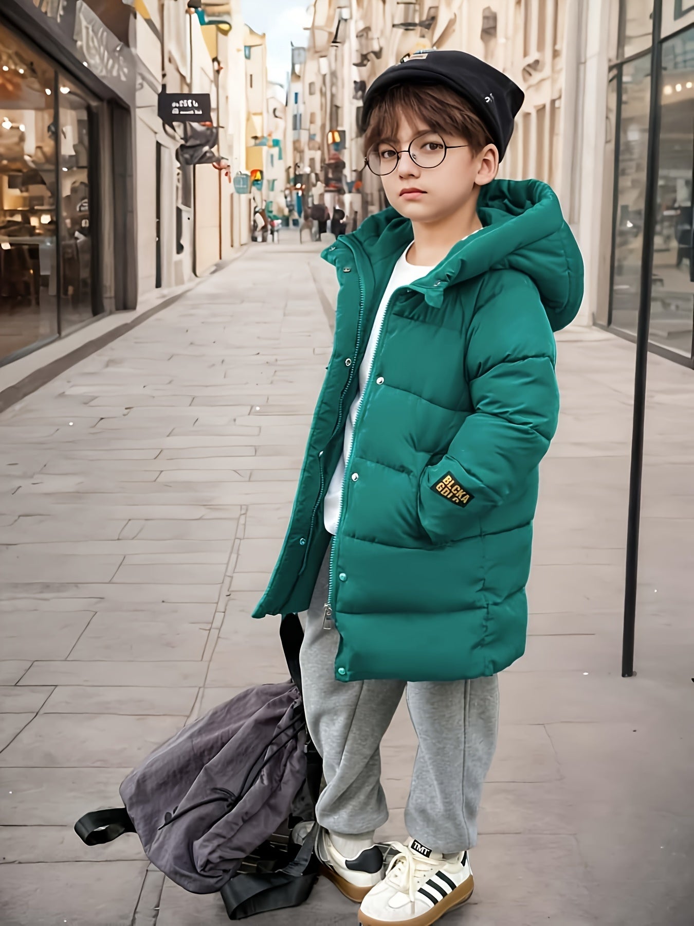 ALEX - Halflange winterjas met rits voor jongens en meisjes