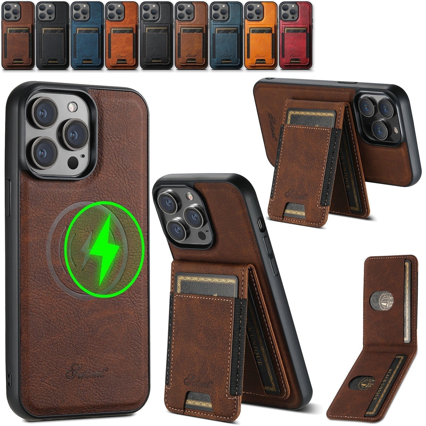 Luxe telefoonhoes met kaarthouder en premium bescherming – VAULTIER GripCase - Glamorix