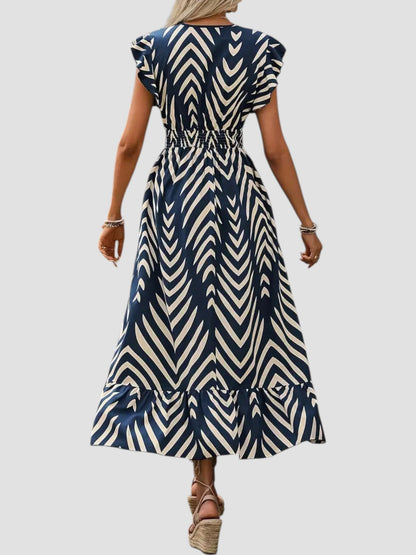 Vrouwen - Zomerjurk - A-lijn Silhouet - Grafische Print - Luchtige Charme - Glamorix