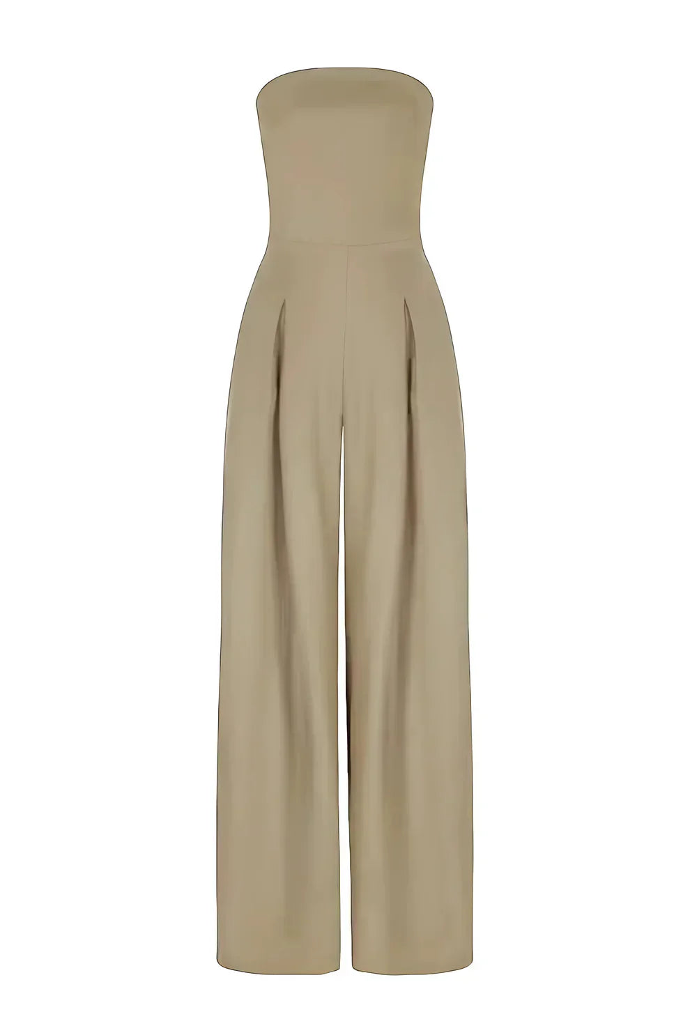 Strapless dames jumpsuit met wijde pijpen en elegante flow – Sorellia FlowSuit - Glamorix
