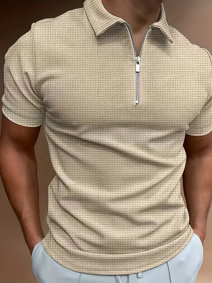JACE - Stijlvol polo shirt met halve rits voor heren