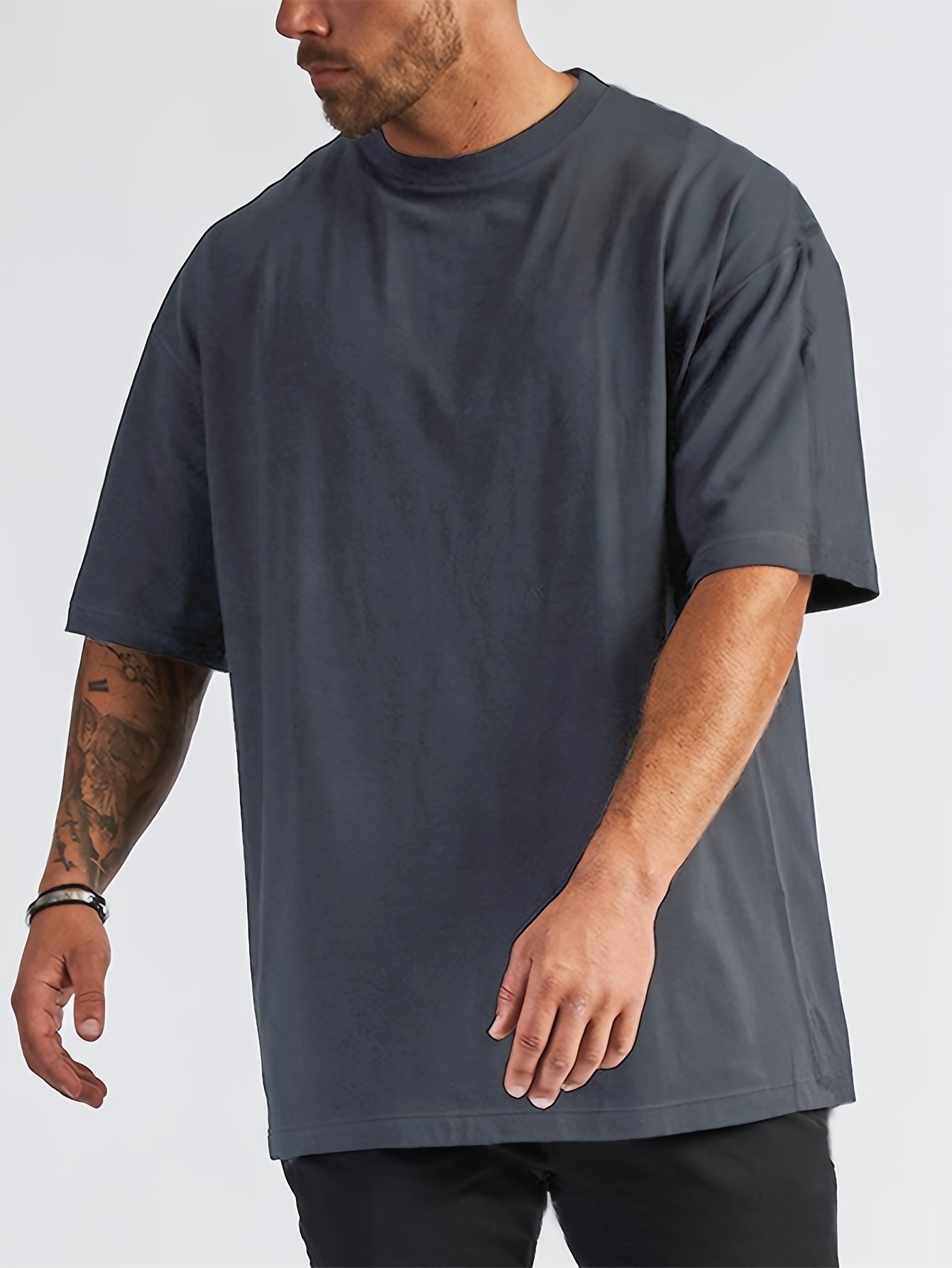Oversized heren T-shirt met verlaagde schoudernaden – KAYN RELAXTEE - Glamorix