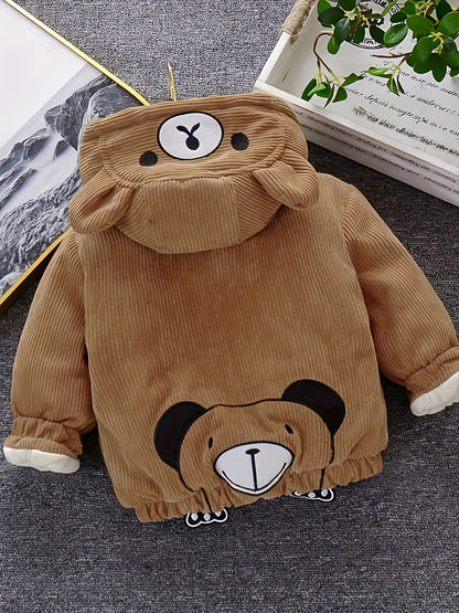 OLIVER - Kinder winter corduroy jas met capuchon