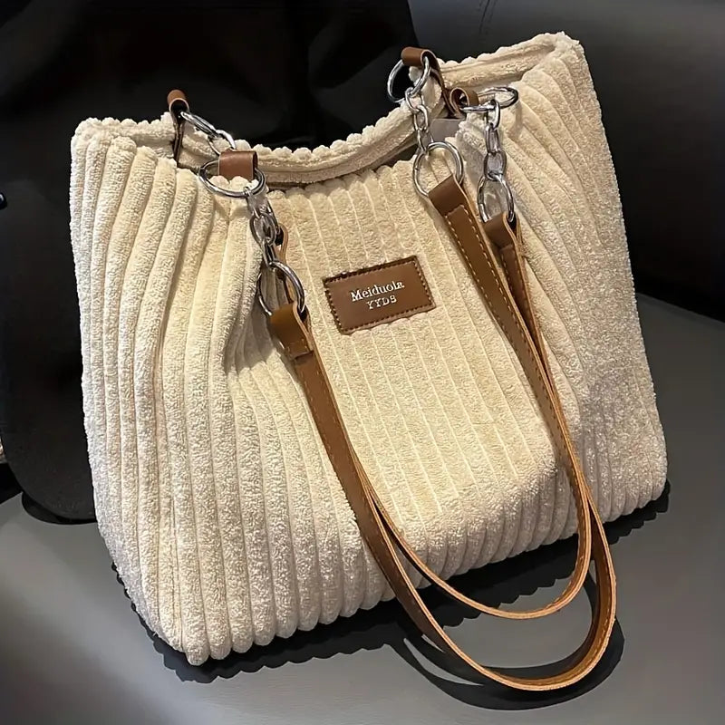 NOVA - Schattige corduroy draagtas met een speelse twist