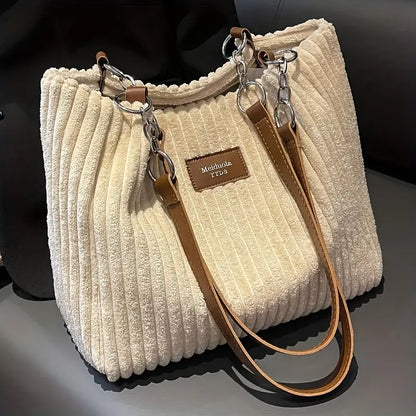 NOVA - Schattige corduroy draagtas met een speelse twist