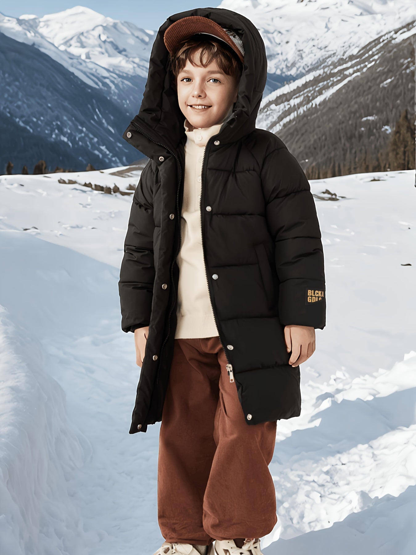 ALEX - Halflange winterjas met rits voor jongens en meisjes