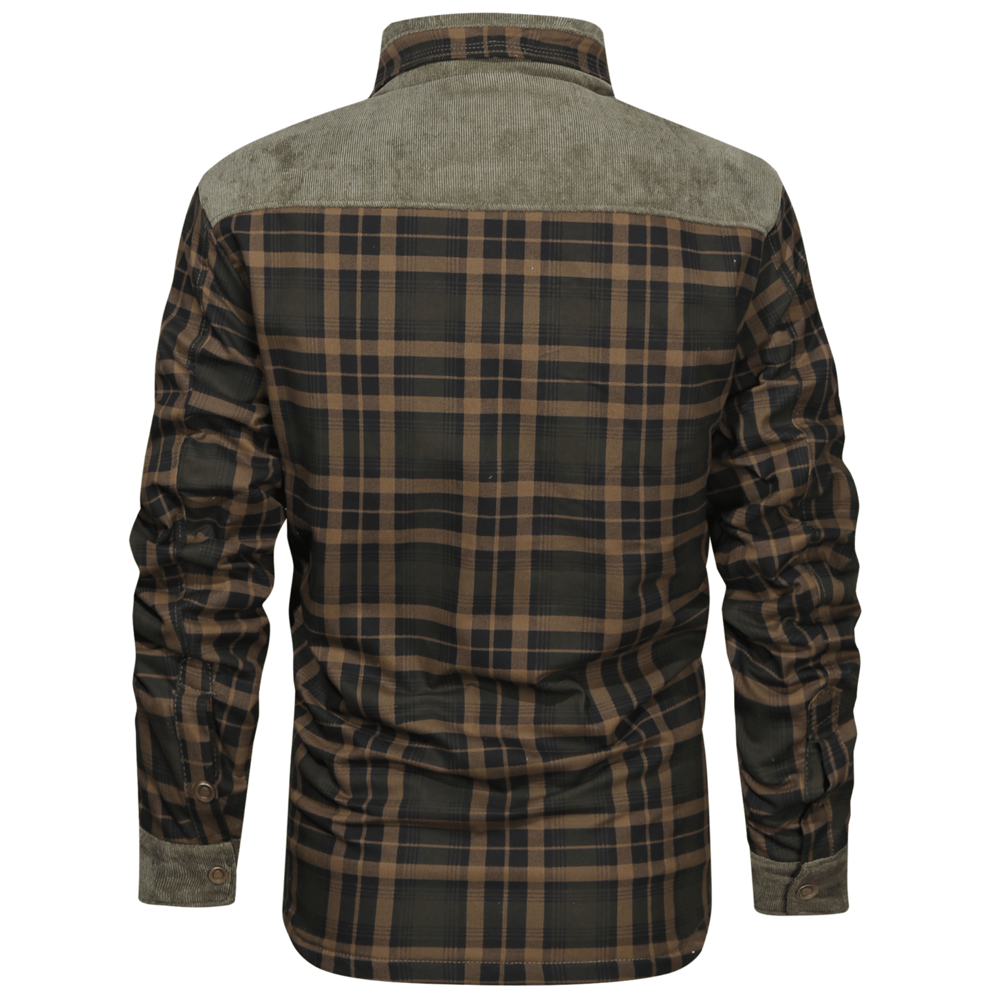 HARRIS - Herenjas met rustieke geruite knoopsluiting en corduroy accenten
