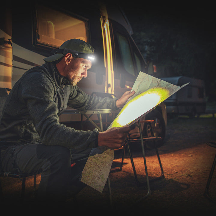 Krachtige oplaadbare LED hoofdlamp met 5 standen – LUMOVIA X5 - Glamorix