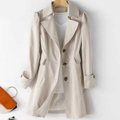 Trenchcoat met tijdloze stijl en comfort voor dames – ELARA - Glamorix