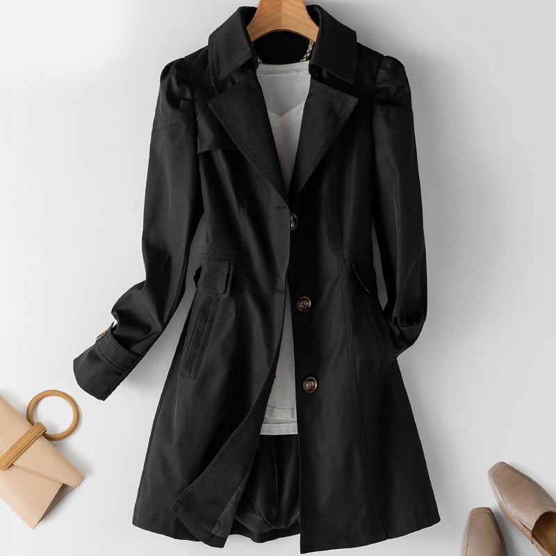 Trenchcoat met tijdloze stijl en comfort voor dames – ELARA - Glamorix