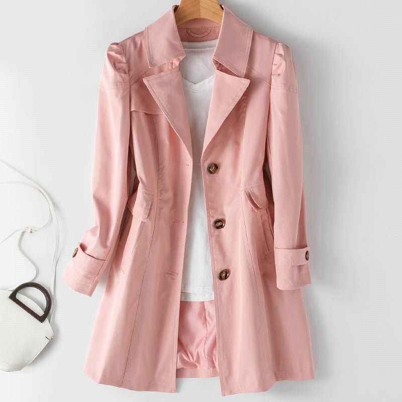 Trenchcoat met tijdloze stijl en comfort voor dames – ELARA - Glamorix