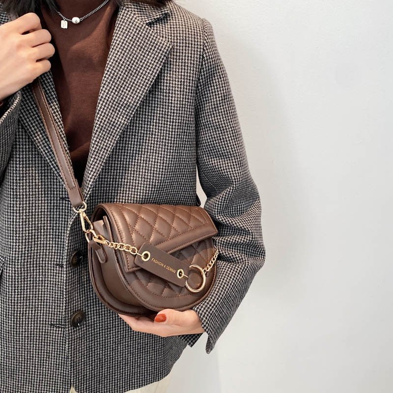 Moderne ronde dames crossbody tas – Circa Vogue - Glamorix