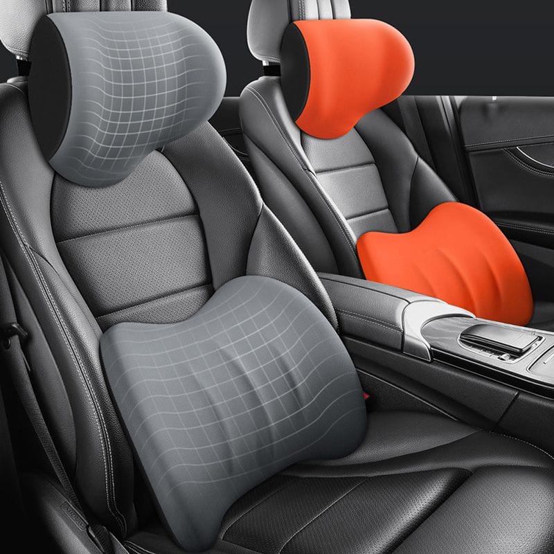 Comfortabel autokussen set voor nek en onderrug – ErgoDrive - Glamorix
