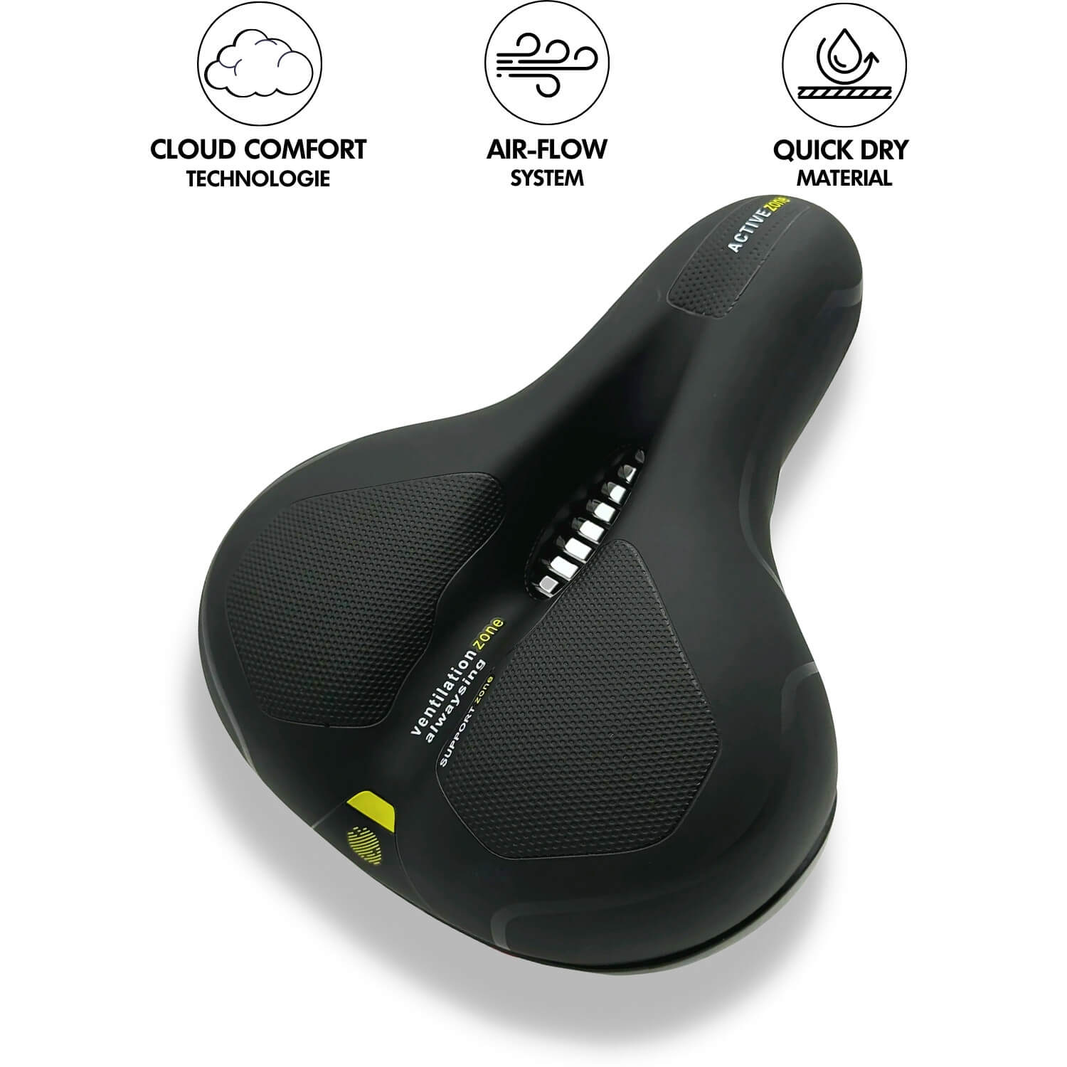 Gel fietszadelkussen voor pijnvrij fietsen – CLOUDRIDE COMFORT - Glamorix