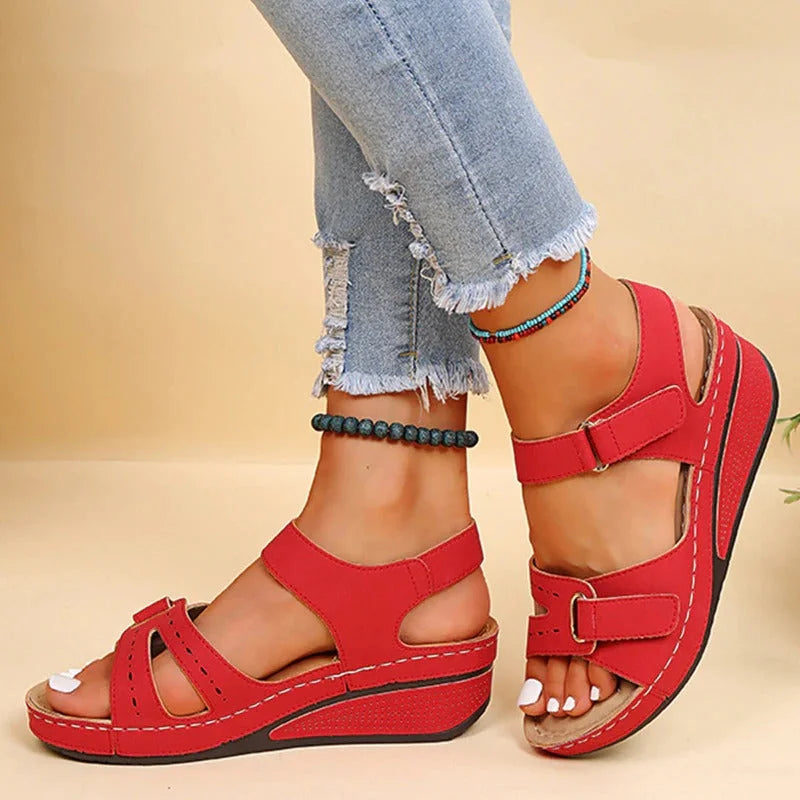 Orthopedische dames sandalen met stijlvol design en voetondersteuning – LioraSteps - Glamorix