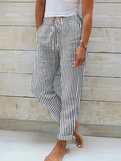 Stijlvolle gestreepte broek met ultiem comfort – LINA