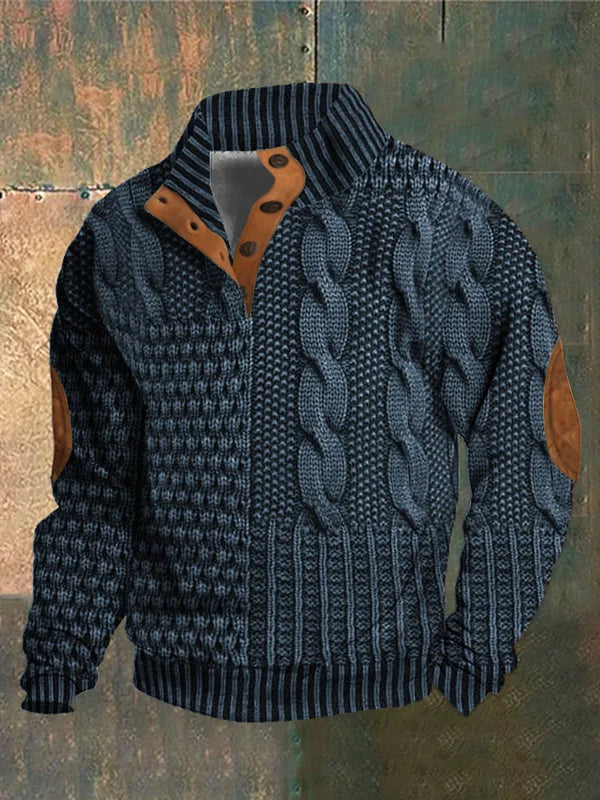 Atom - Gebreide warme wintertrui voor heren - Glamorix