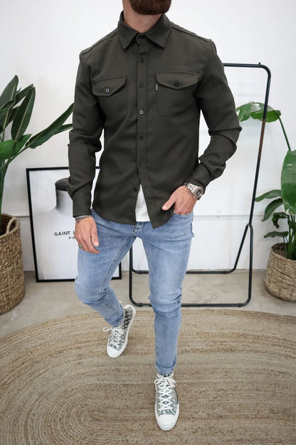 RILEY - Button-up denim overhemdjack voor een stoere look