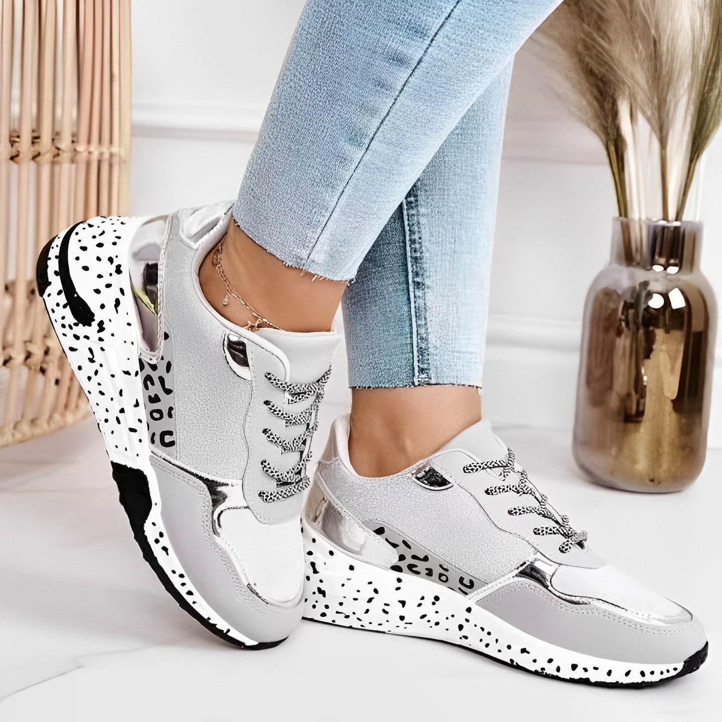 Orthopedische dames sneakers met ondersteunende zool – NOVARA WALK - Glamorix