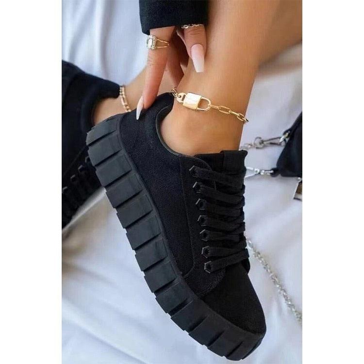 Chunky damessneakers met dikke zool en moderne streetstyle look – VibeRise Bold - Glamorix