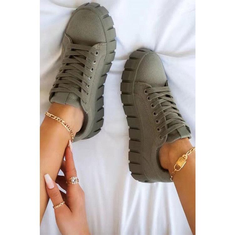 Chunky damessneakers met dikke zool en moderne streetstyle look – VibeRise Bold - Glamorix