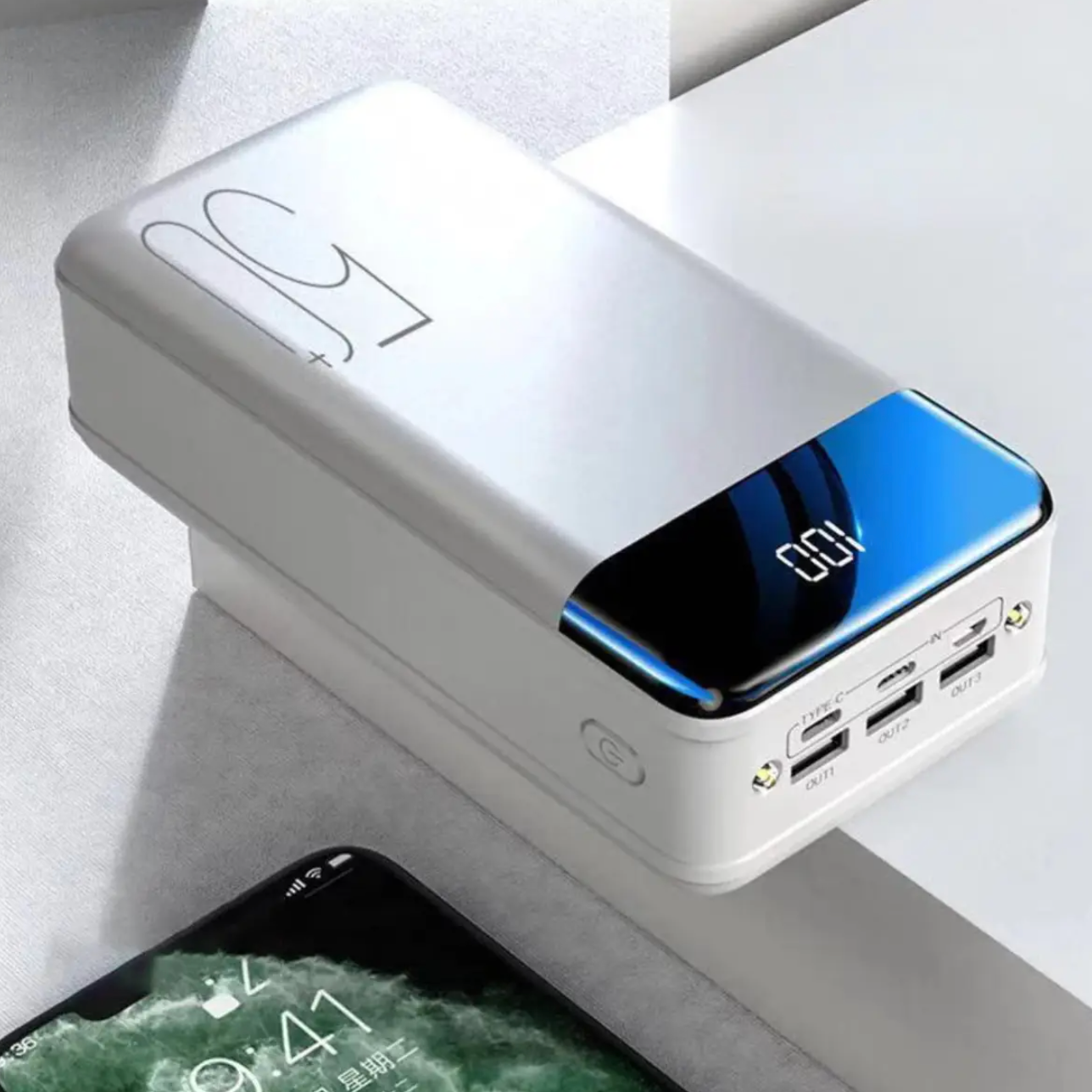 100.000mAh powerbank met super snel opladen – VOLTRIX MEGA100 - Glamorix