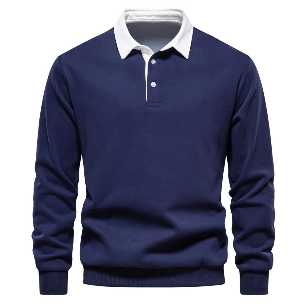 LEO - Herenpolo met lange mouwen en tijdloze stijl