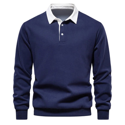 LEO - Herenpolo met lange mouwen en tijdloze stijl